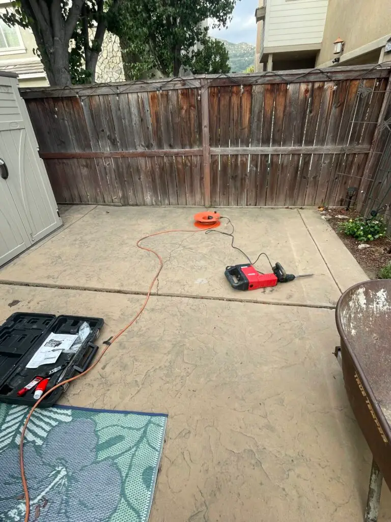 Concrete Removal Service in Temecula — backyard grass preparation