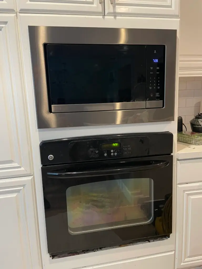 Microwave Cabinet Installation in Temecula — cabinet modification