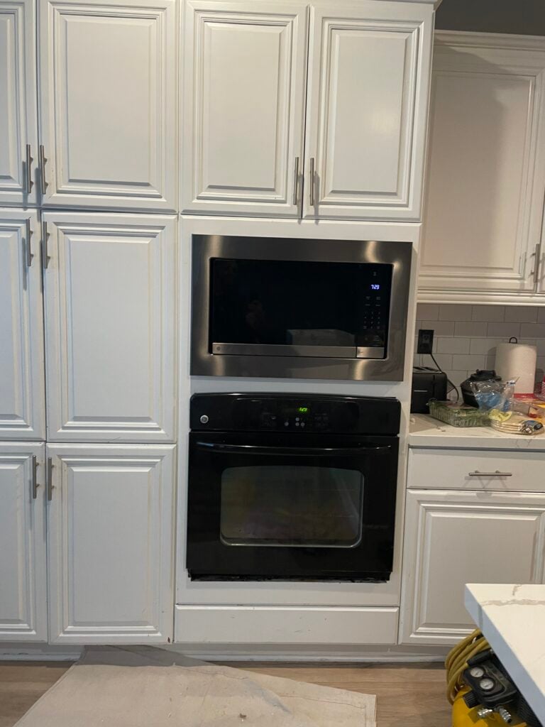 Microwave Cabinet Installation in Temecula — microwave installation