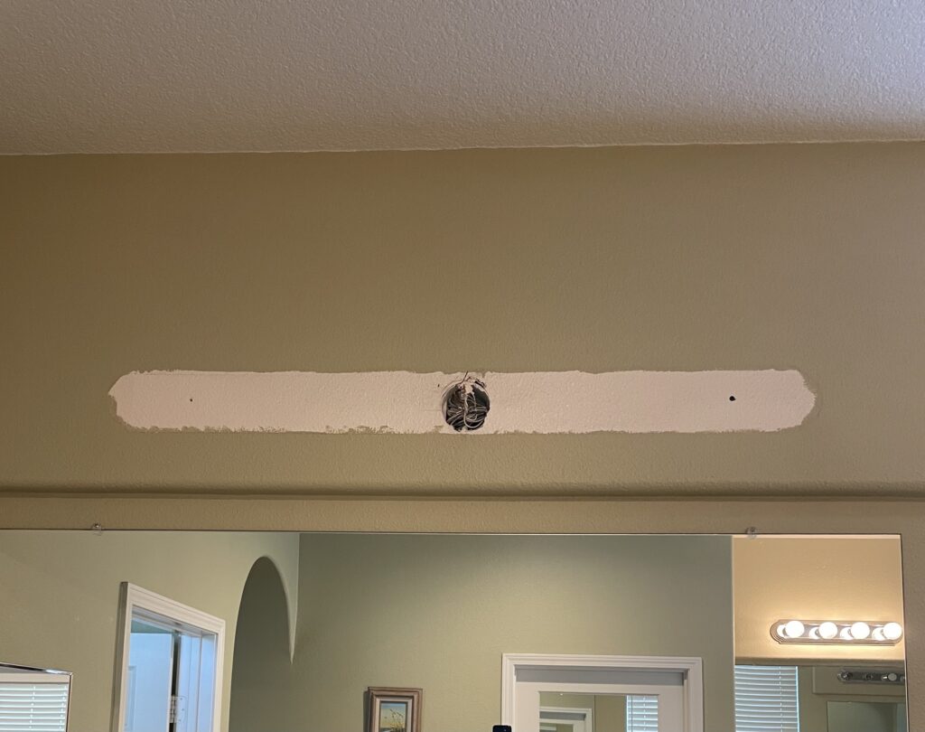 Electrical Installation for Bathroom and Ceiling Fan in Temecula — master bath upgrade